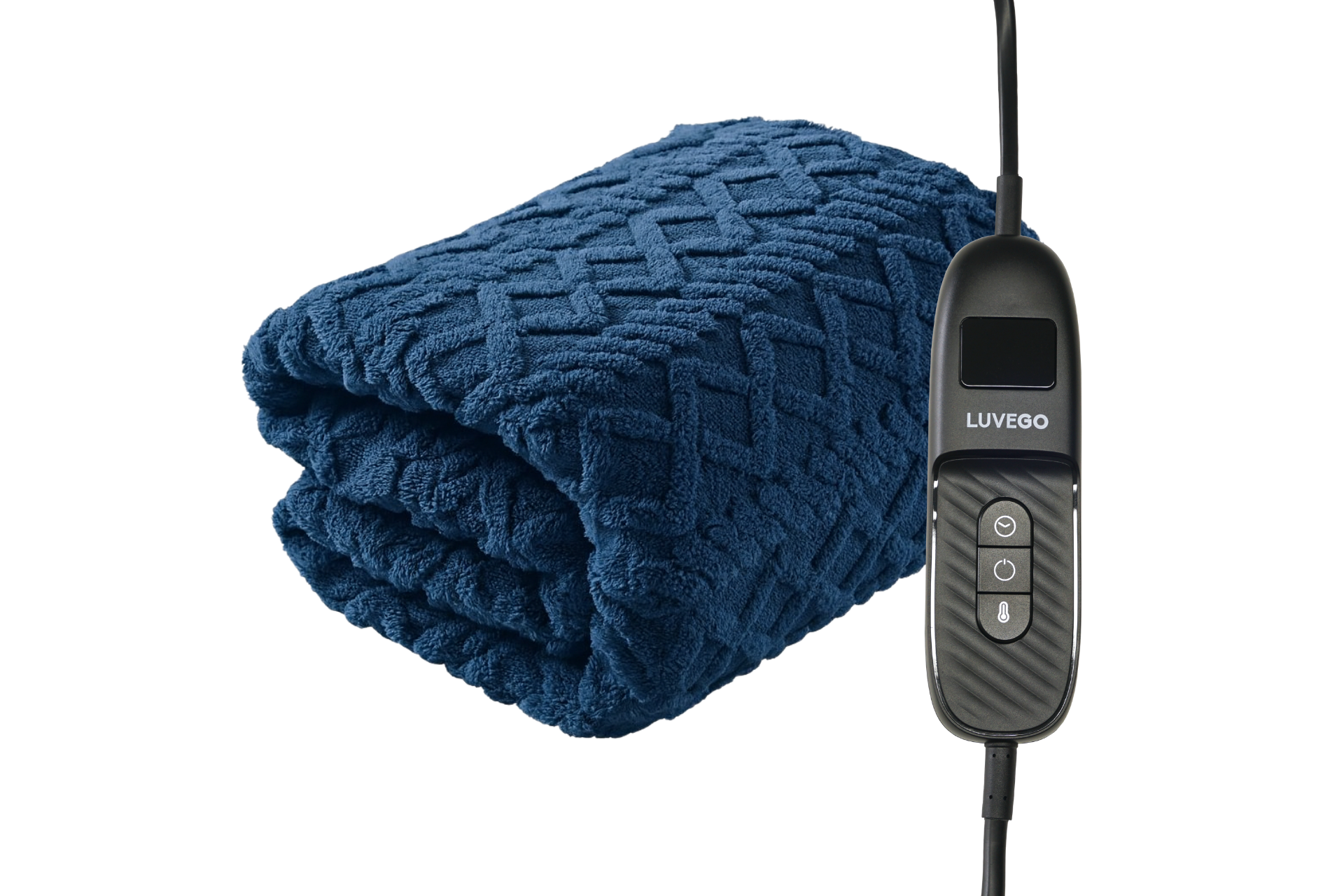Luvego - Elektrische Bovendeken - 180x130CM - Blauw
